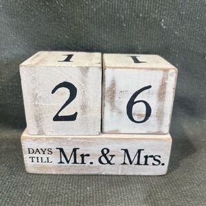 Rustic Wedding Countdown Blocks